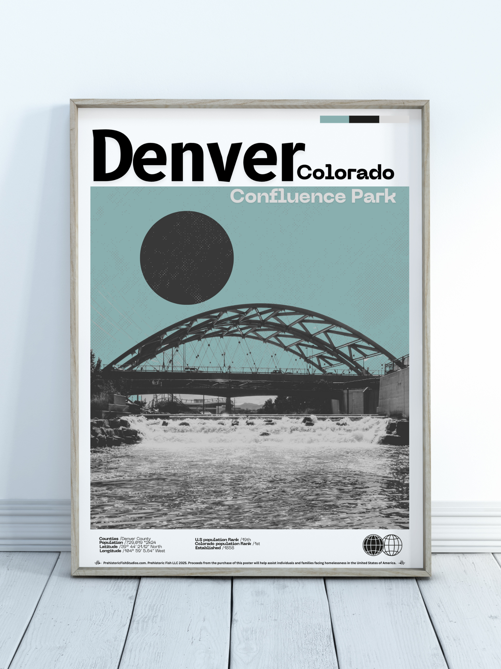 Confluence Park - 18x24 Modern Wall Art Rolled Poster