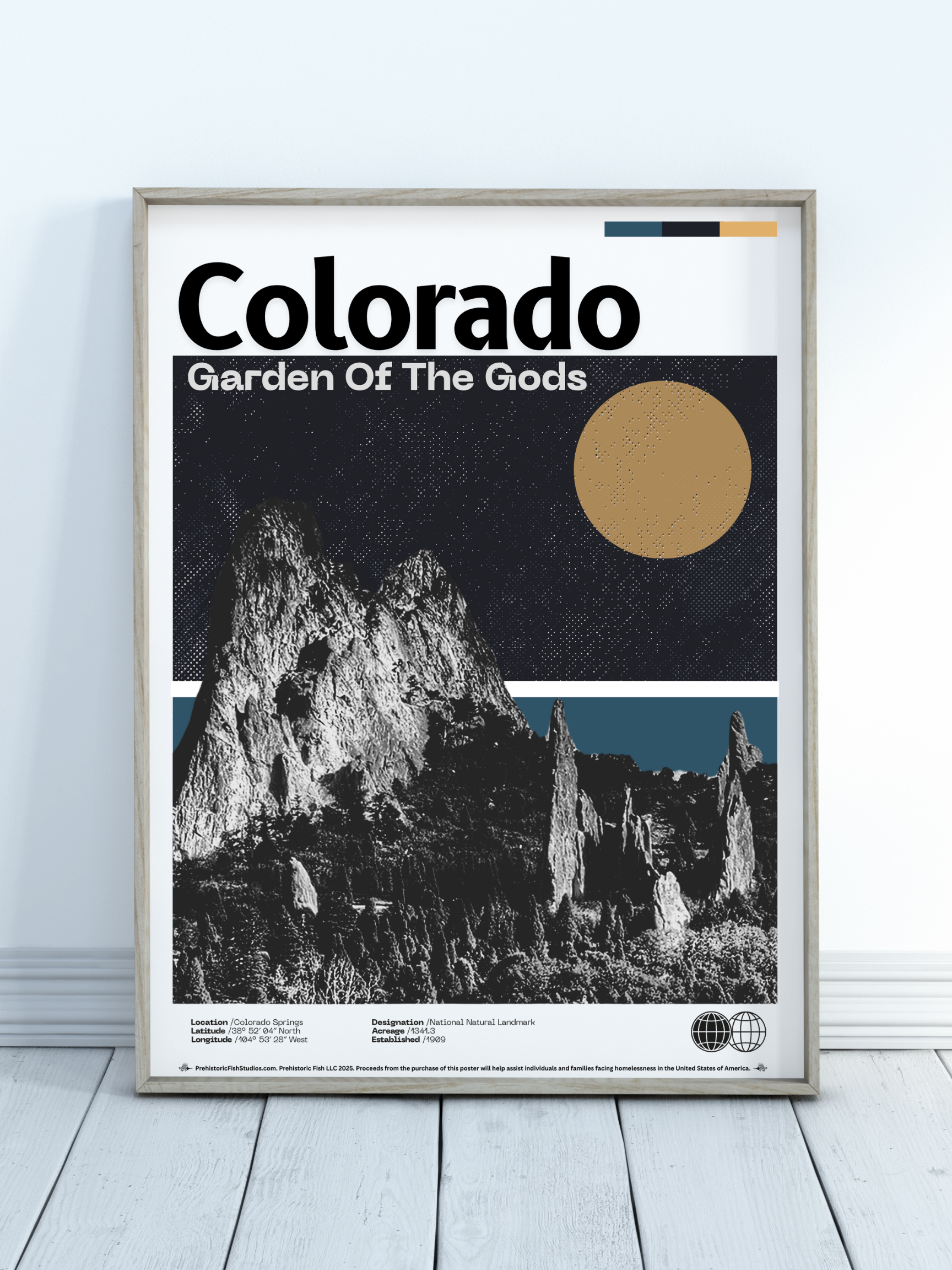Garden Of The Gods - 18x24 Modern Wall Art Rolled Poster