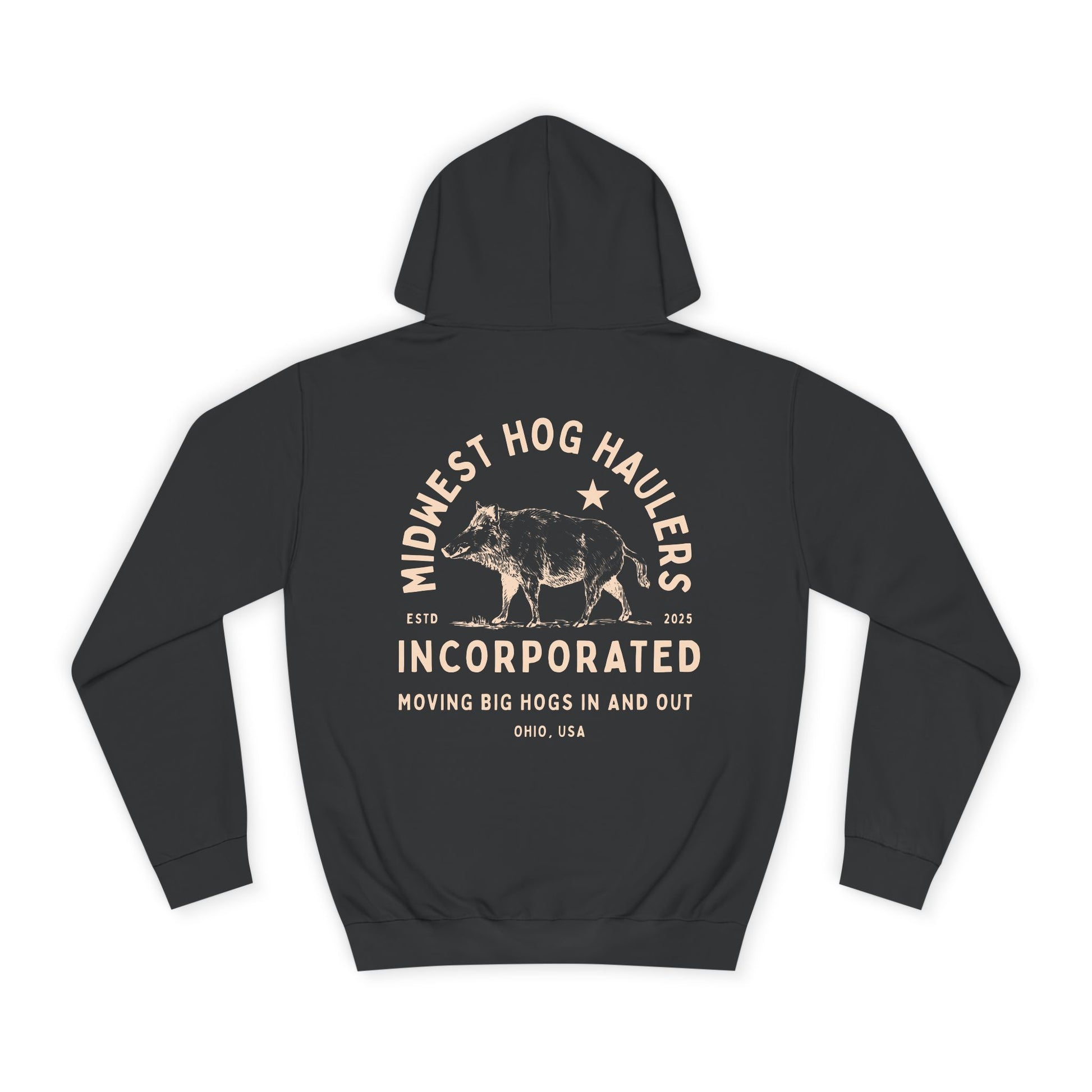 Midwest Hog Haulers Moving Big Hogs In And Out - Unisex College Hoodie Joke Hoodie Funny Sweatshirt