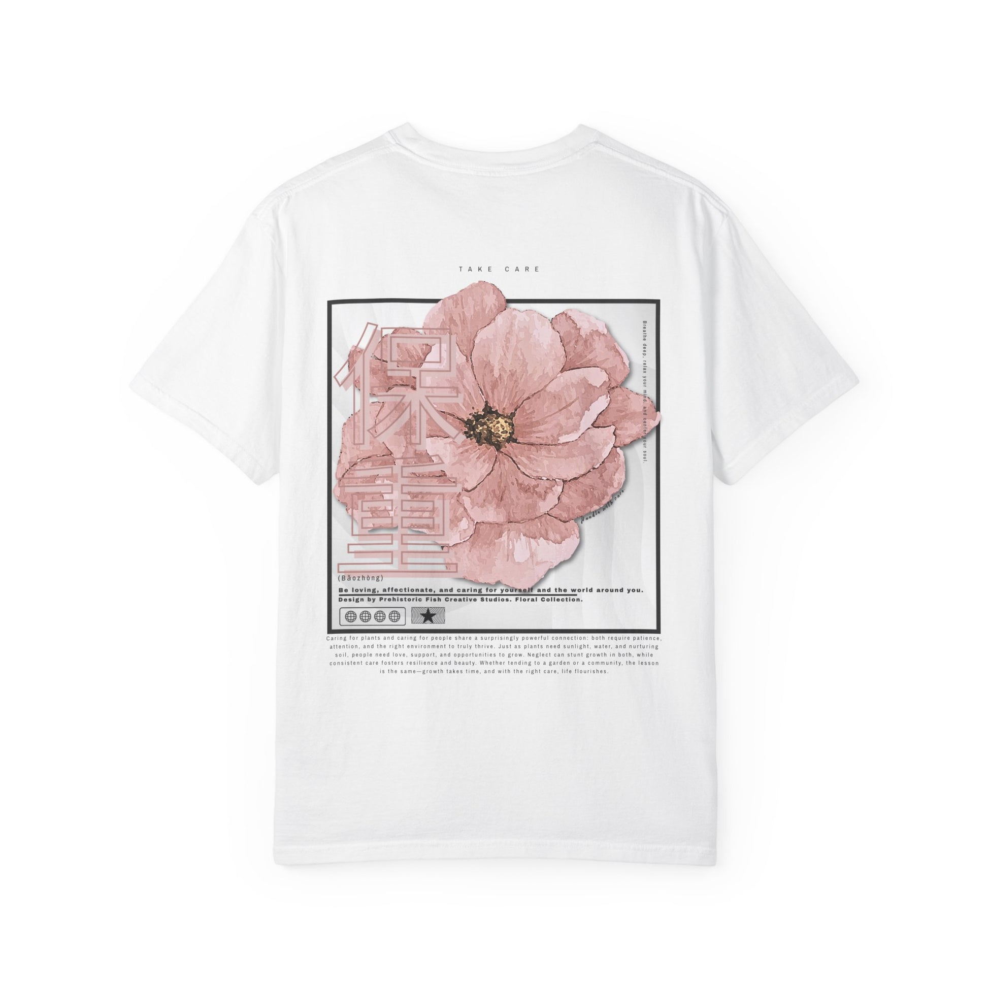 Take Care Floral Collection Pink Botanical - Comfort Colors T-Shirt