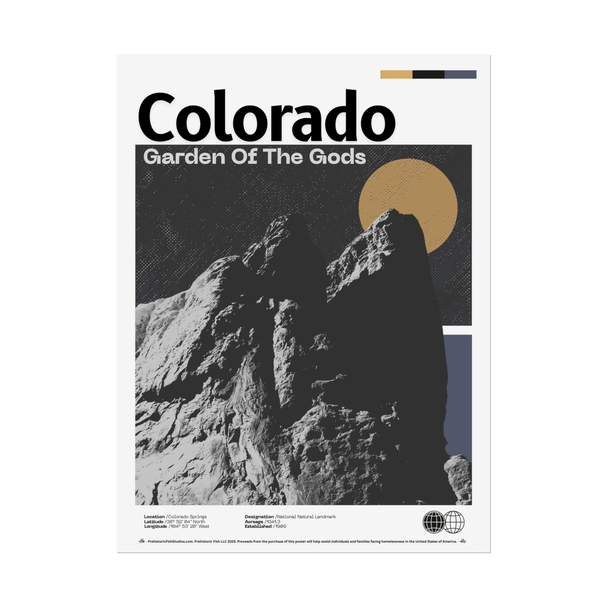 Garden Of The Gods - 18x24 Modern Wall Art Rolled Poster