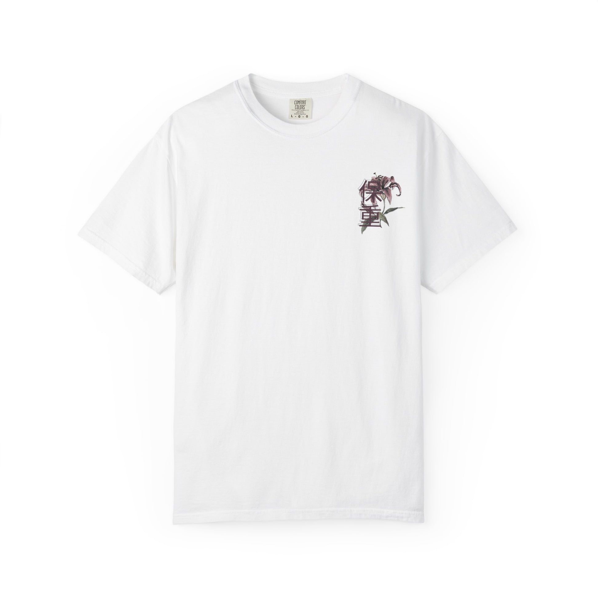Take Care (Mandarin) Floral Collection - Pink/White Comfort Colors T-Shirt