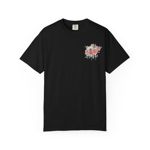 Choose Yourself First Comfort Colors T-Shirt - Take Care Floral Collection