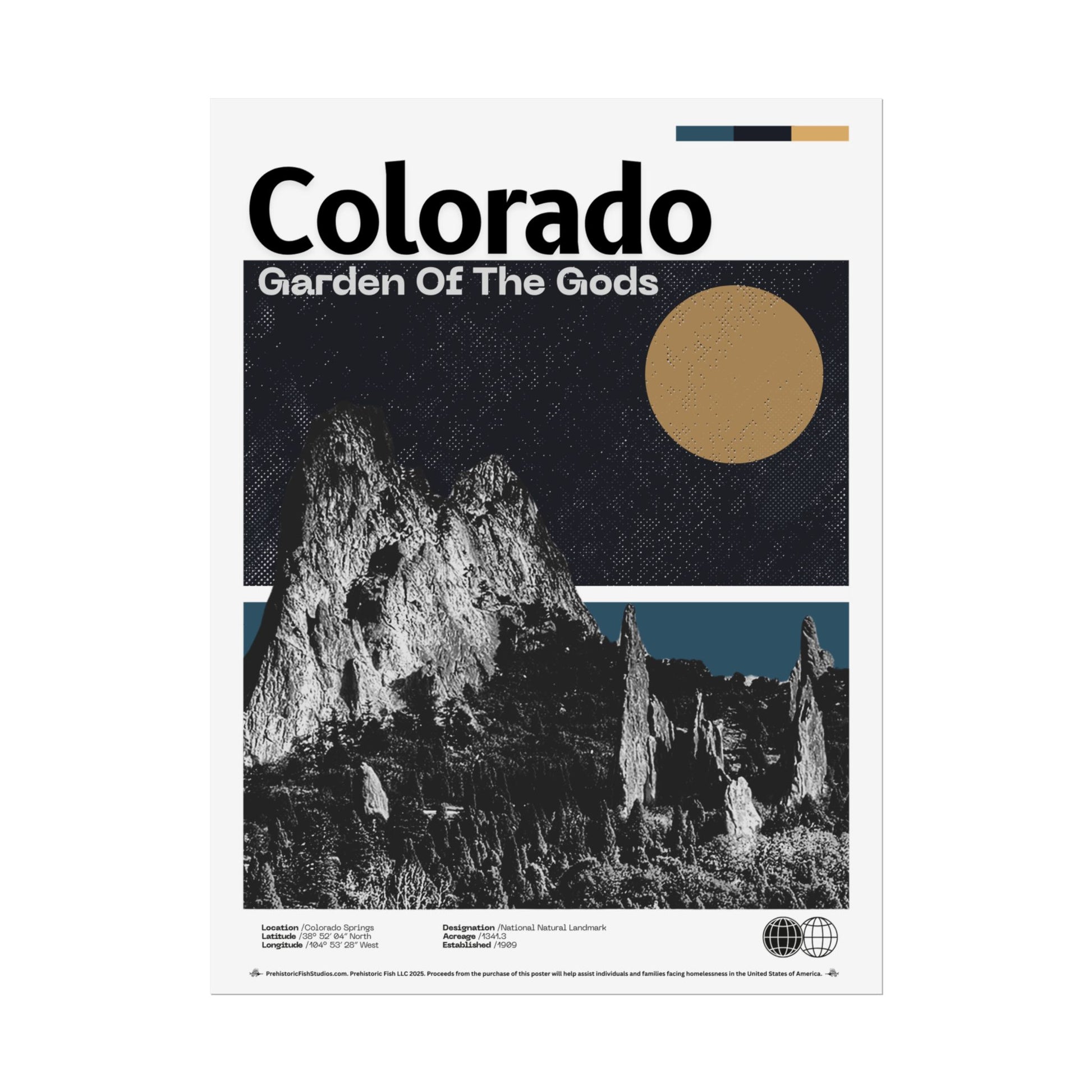 Garden Of The Gods - 18x24 Modern Wall Art Rolled Poster